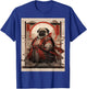 Samurai Pug Dog Retro Japanese Ukiyo-e Warrior Fighter Art Women Kids T-Shirt - T-Shirt | Royal