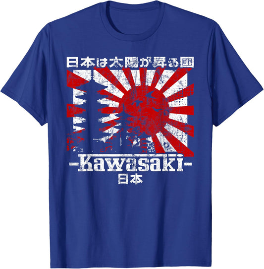 Kawasaki City 90s Retro Japan Aesthetics 80s Kawasaki T-Shirt - T-Shirt | Royal