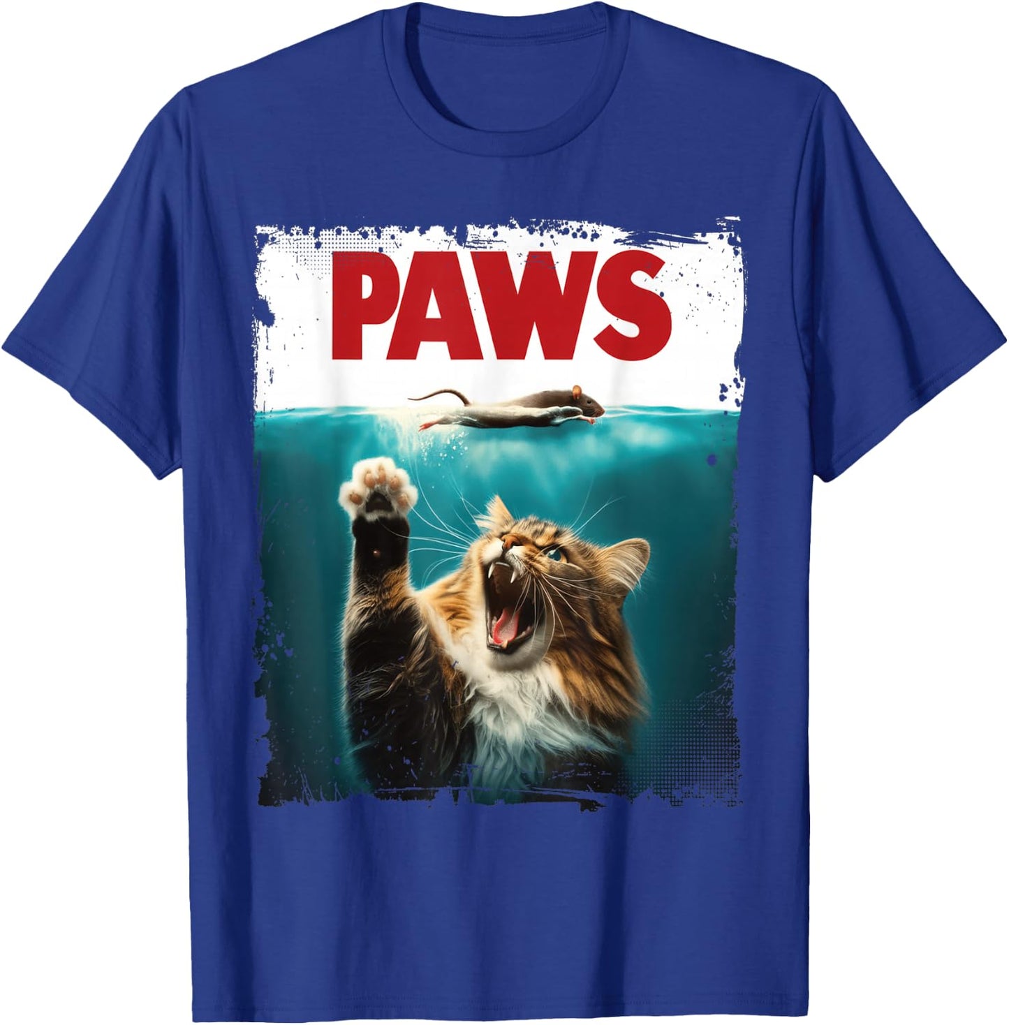 Humorous Paws Parody Cat Mouse for Cat Lover Cat Mom Cat Dad T-Shirt - T-Shirt | Royal