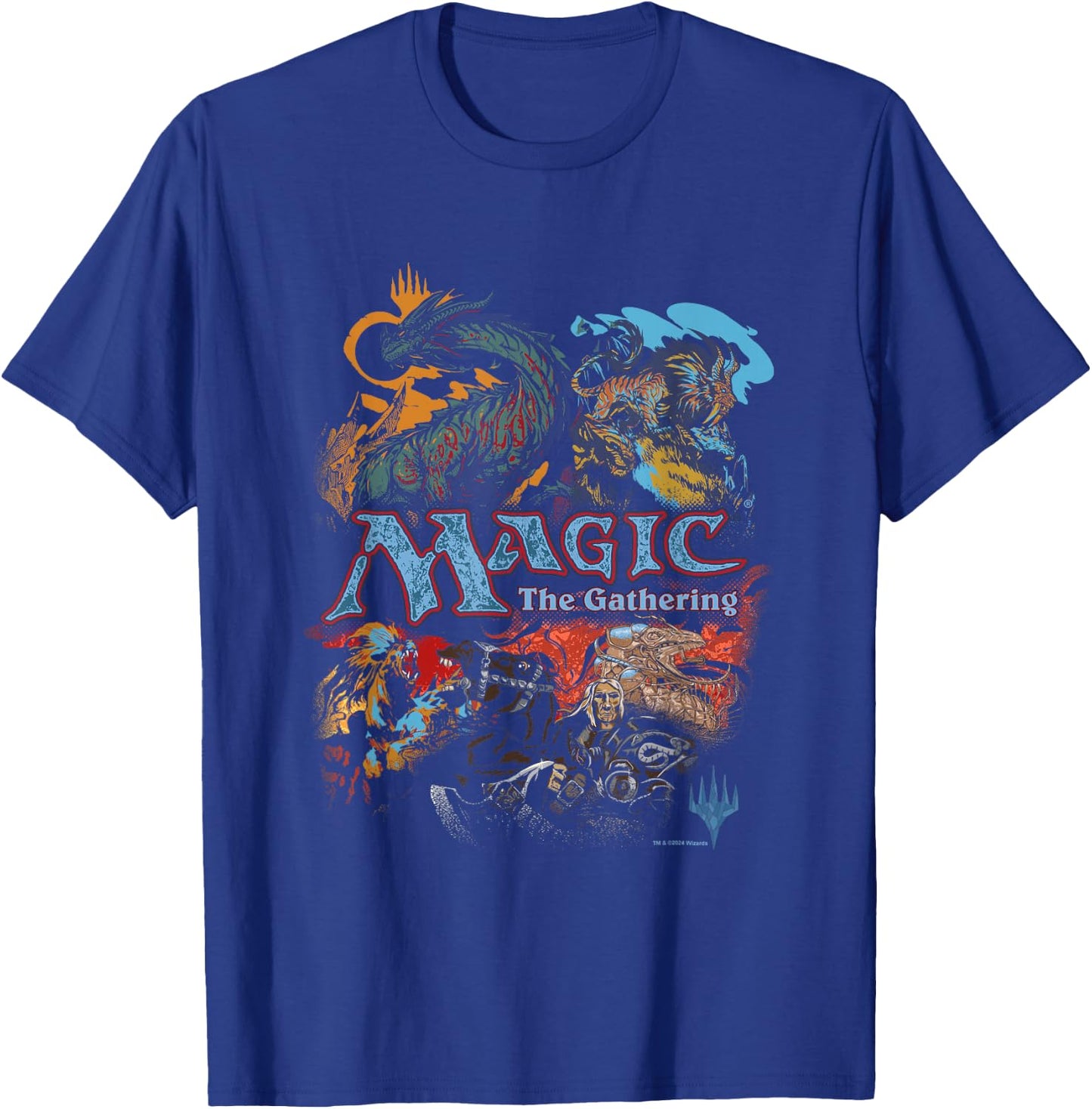 Magic: The Gathering Iconic Retro Fight Scene Chest Poster T-Shirt - T-Shirt | Royal