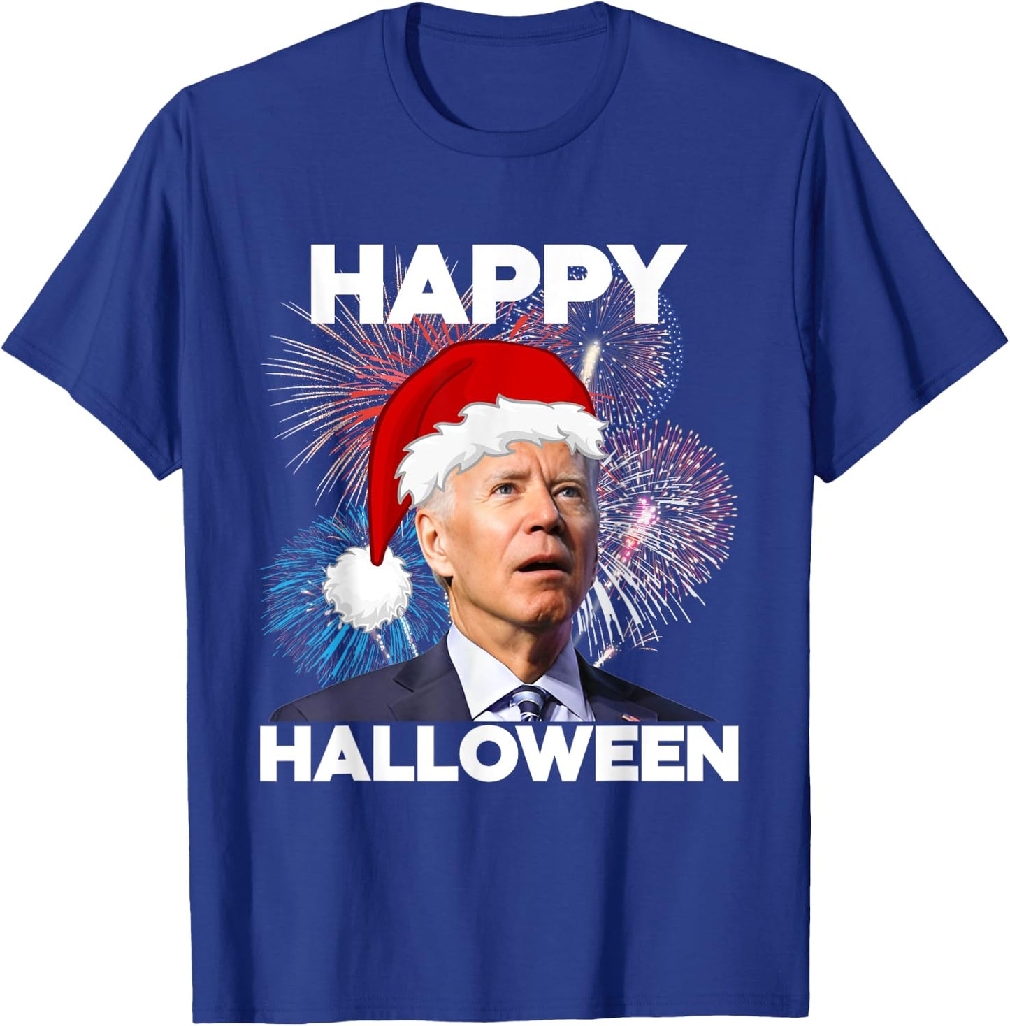 Funny Joe Biden 4th Of July Happy Halloween American US Flag T-Shirt - T-Shirt | Royal