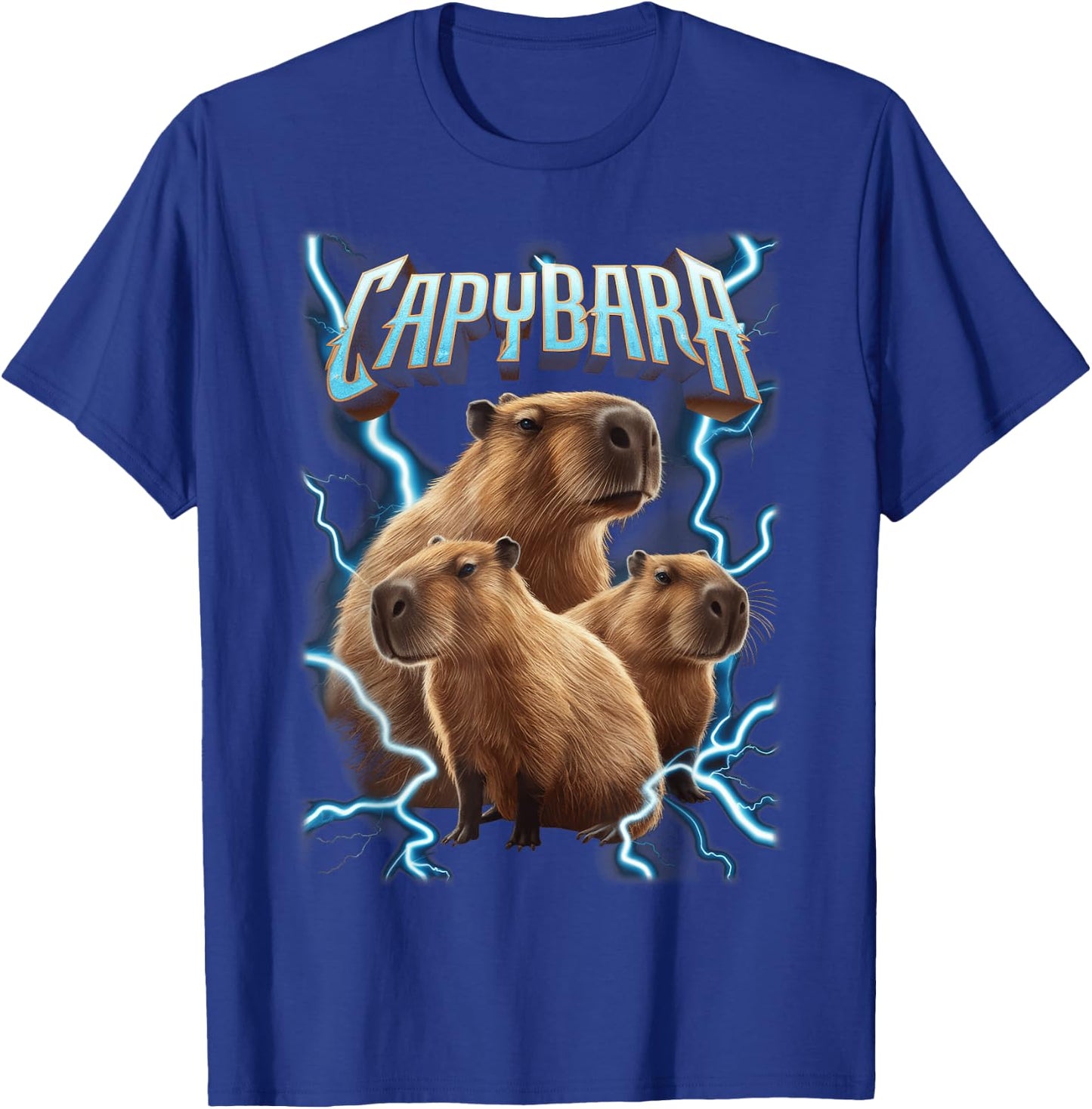Capybara Heavy Metal Christmas Shirt | Funny Holiday Gifts T-Shirt - T-Shirt | Royal