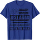 Just A Dad Who Always Came Back with The Milk American Flag T-Shirt - T-Shirt | Royal