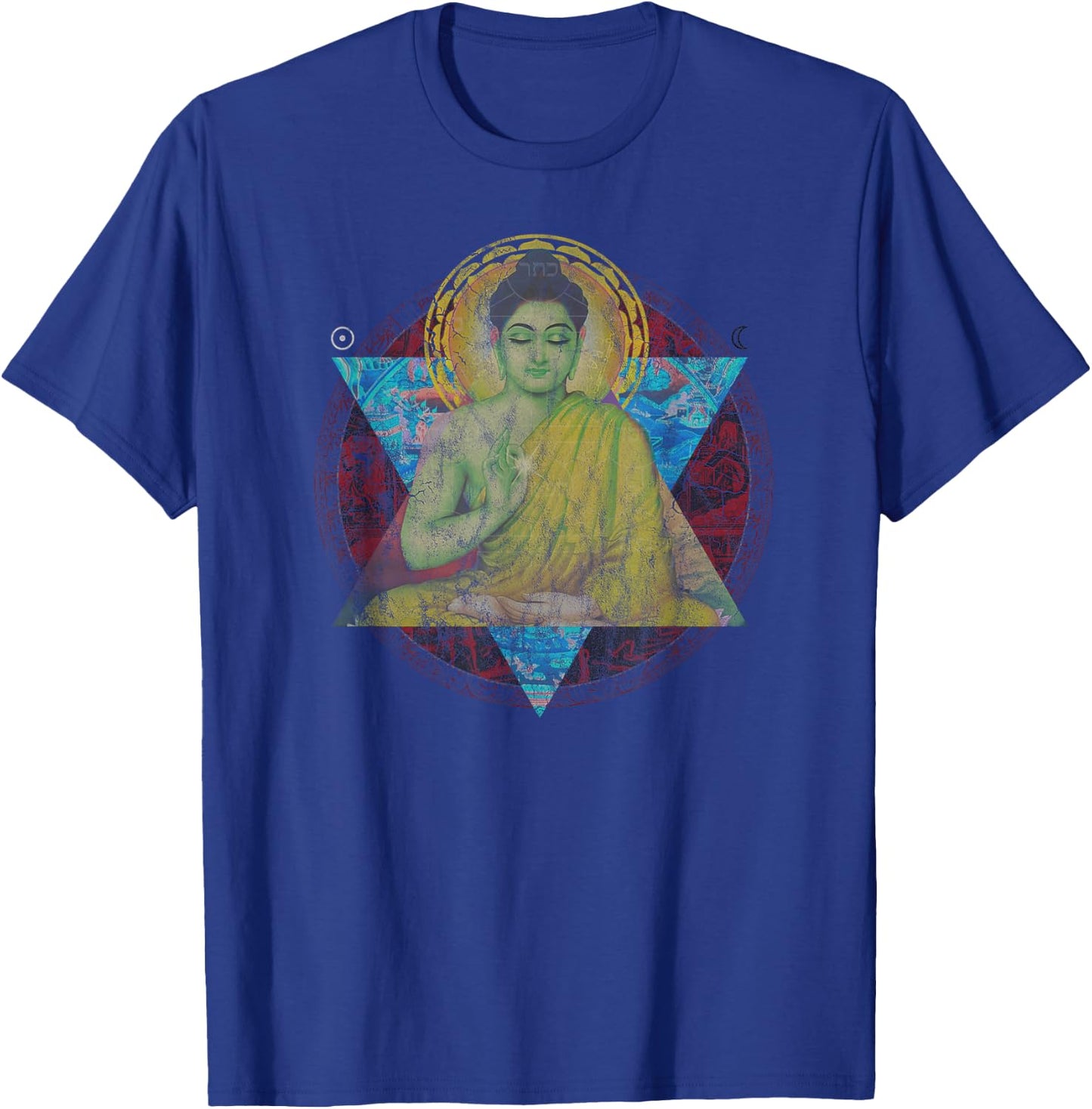 Yoga Buddhism Dharma Wheel Buddha Dharma Vintage Meditate T-Shirt - T-Shirt | Royal