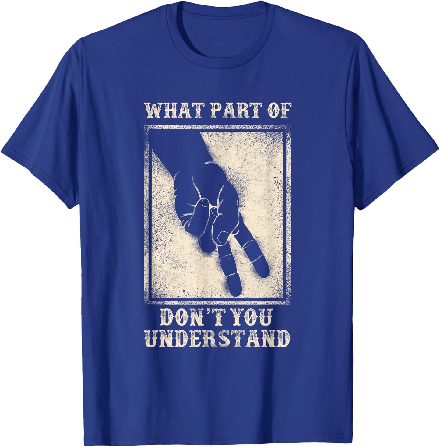 Classic Motorcycle Biker Don'T Understand Two Finger Wave T-Shirt - T-Shirt | Royal