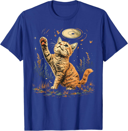 Disc Golf , & Kids Cat Disc Golfer T-Shirt - T-Shirt | Royal