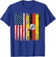 Ugandan Roots | Half American Flag | America Uganda Flags T-Shirt - T-Shirt | Royal