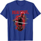 Marvel Deadpool & Wolverine Distressed Red Stamp Hero Logo T-Shirt - T-Shirt | Royal