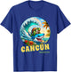 Cancun Mexico Surfing Sea Turtle and Shark T-Shirt - T-Shirt | Royal