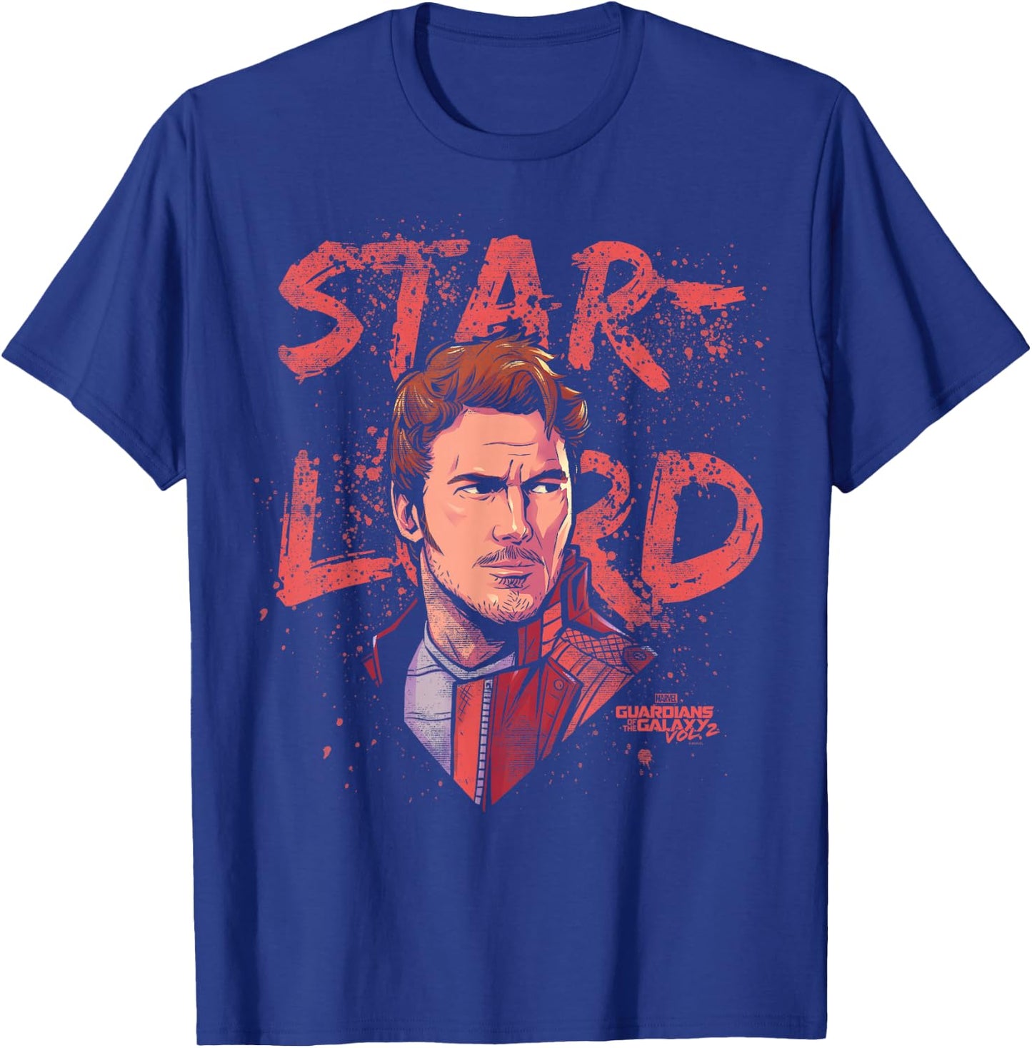 Marvel Guardians of The Galaxy Vol 2 Star-Lord Hero Sketch T-Shirt - T-Shirt | Royal