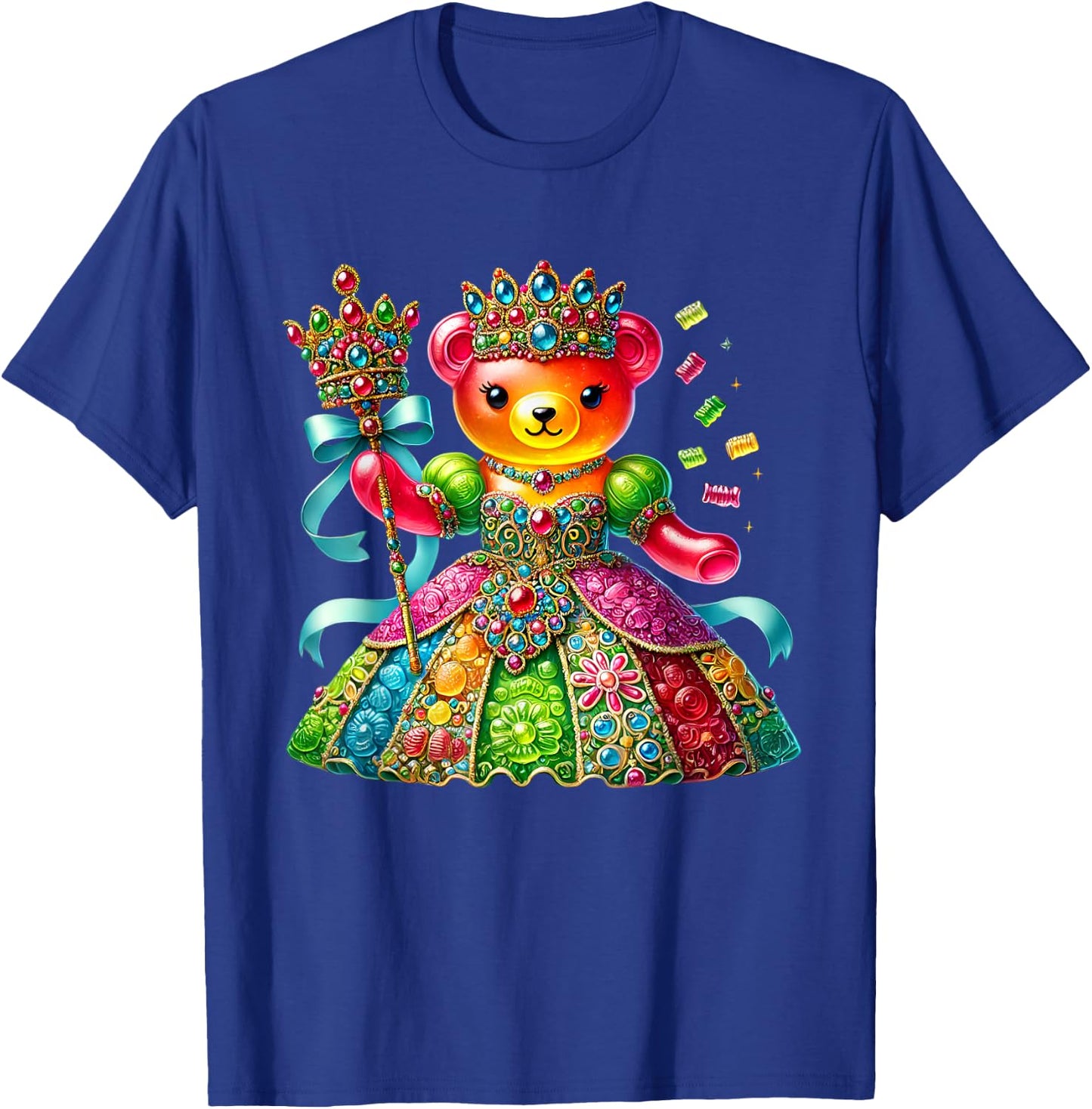 Cute Gummy Bear Princess Candy Lover Girls Kids T-Shirt - T-Shirt | Royal