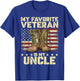 Army Veterans Day My Favorite Veteran Is My Uncle For Kids T-Shirt - T-Shirt | Royal