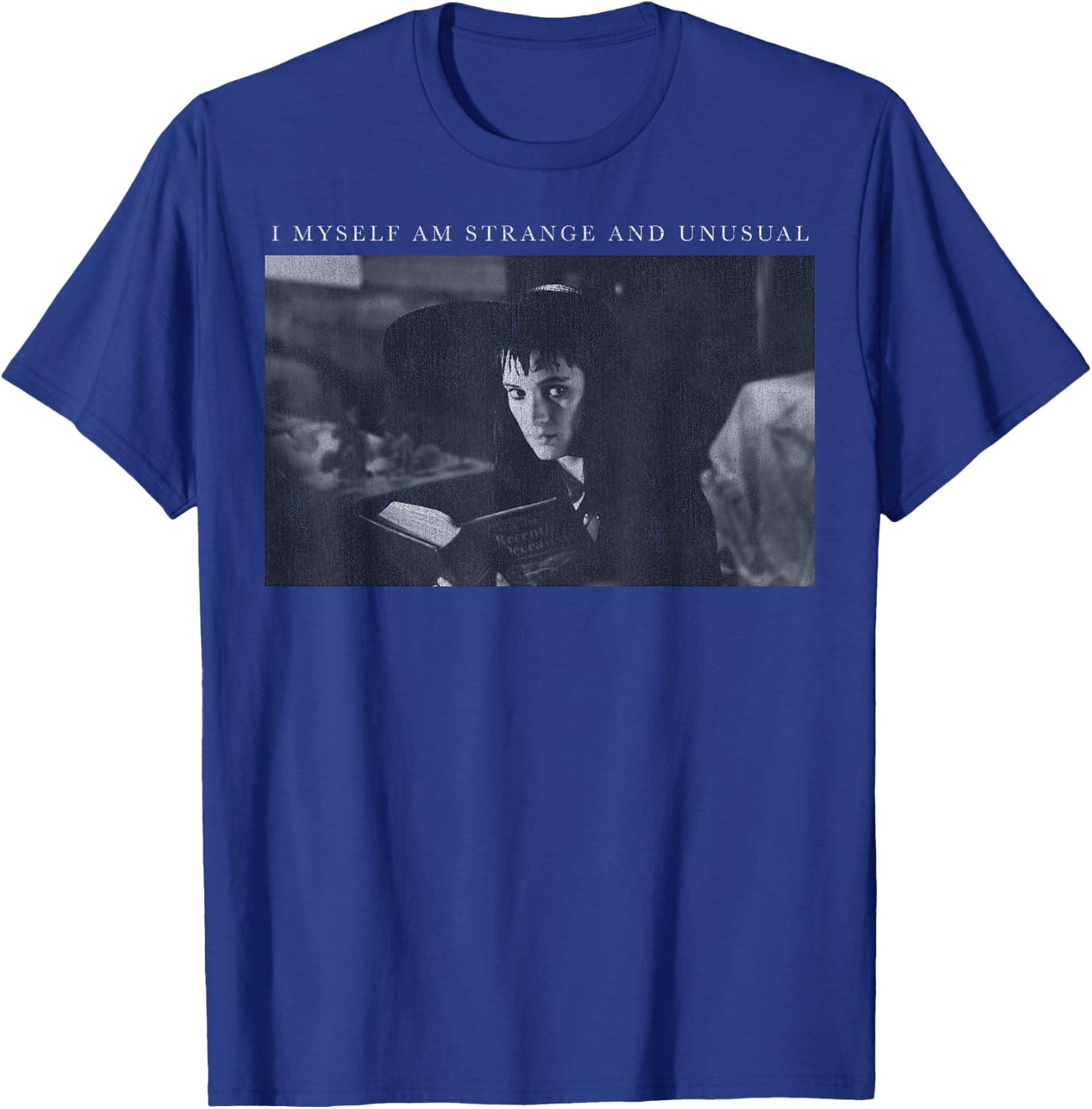 Beetlejuice Lydia I Myself Am Strange and Unusual Portrait T-Shirt - T-Shirt | Royal