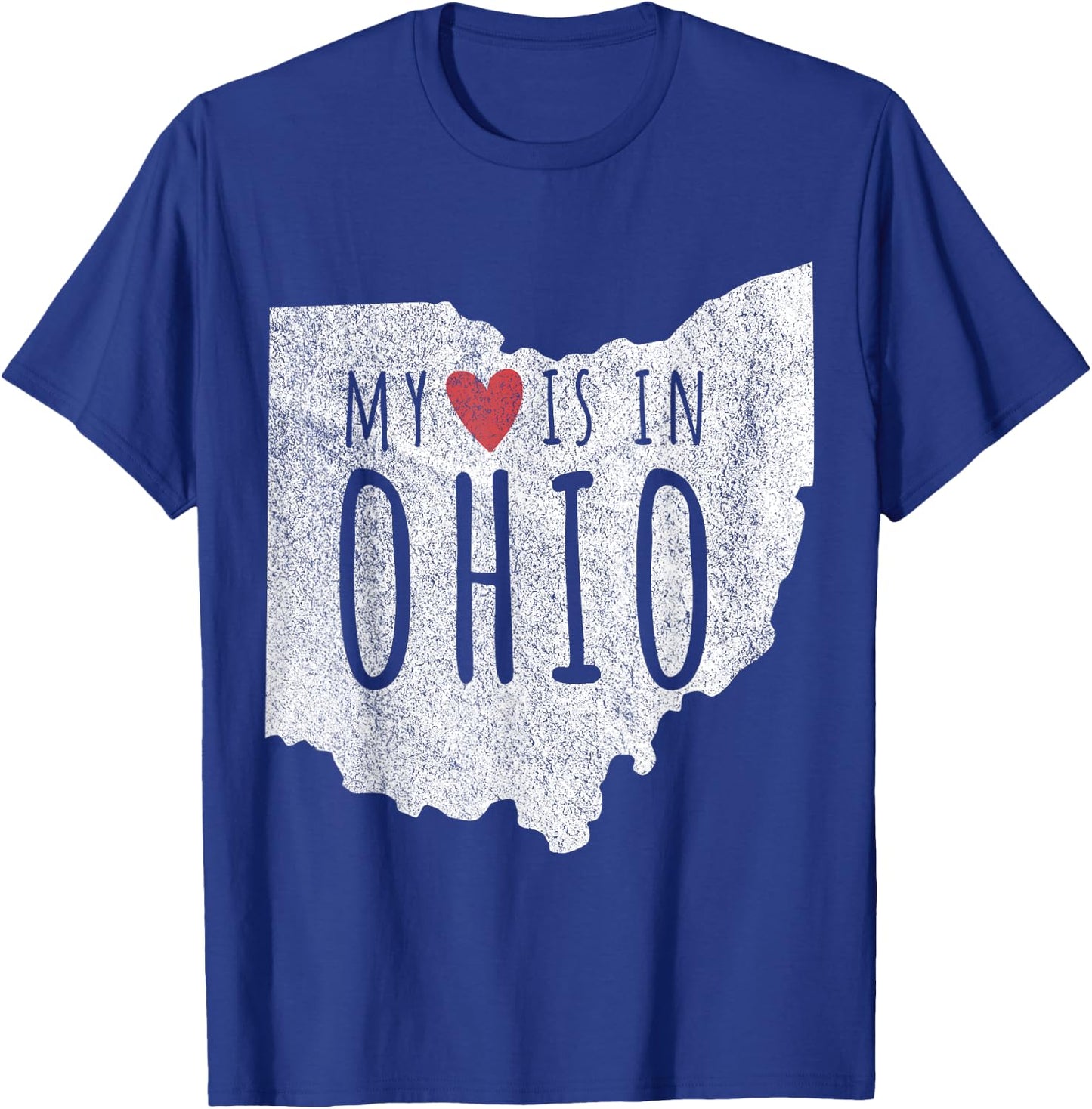 My Heart Is In Ohio Funny Ohio Roots Ohio Love T-Shirt - T-Shirt | Royal