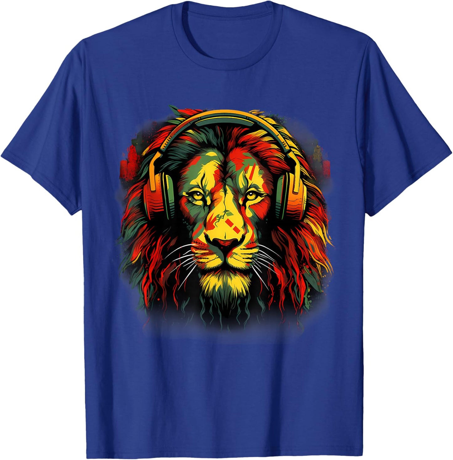 Rasta Reggae Lion Reggae Music Rastafarian Pride Jamaica T-Shirt - T-Shirt | Royal