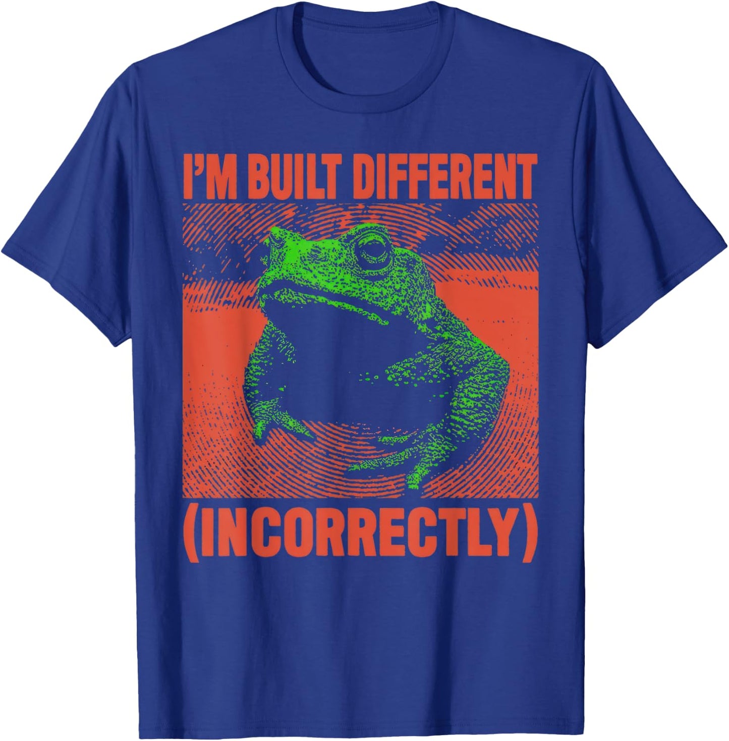 I'm Built Different Incorrectly Frog Retro T-Shirt - T-Shirt | Royal