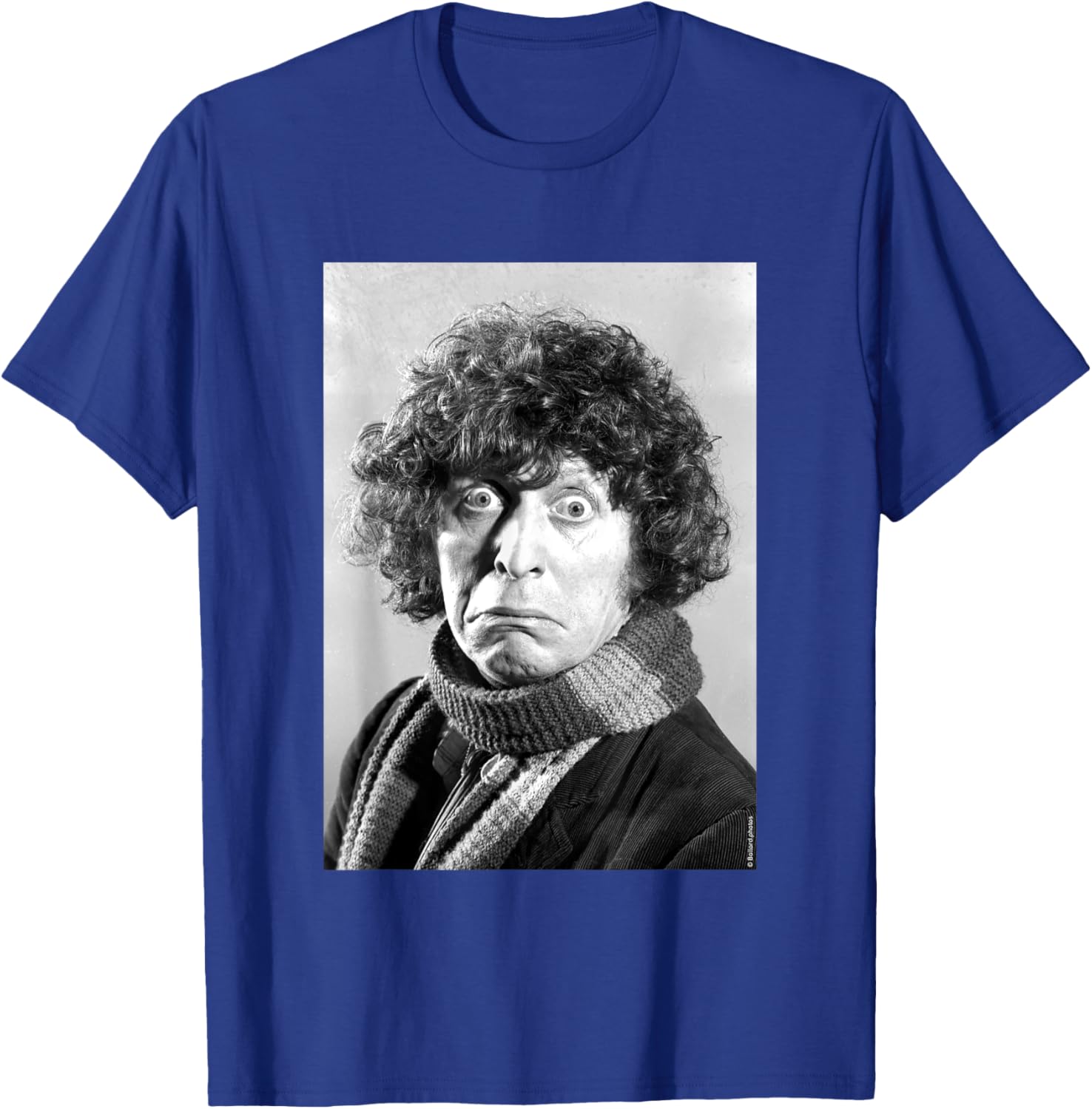 Tom Baker Doctor Who Actor Scared Expression Allan Ballard T-Shirt - T-Shirt | Royal