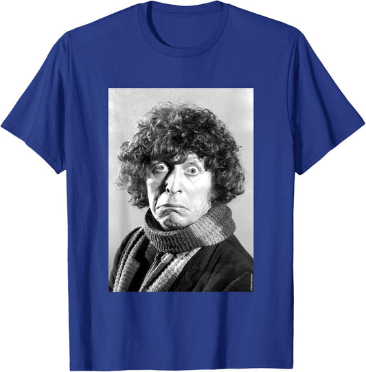 Tom Baker Doctor Who Actor Scared Expression Allan Ballard T-Shirt - T-Shirt | Royal