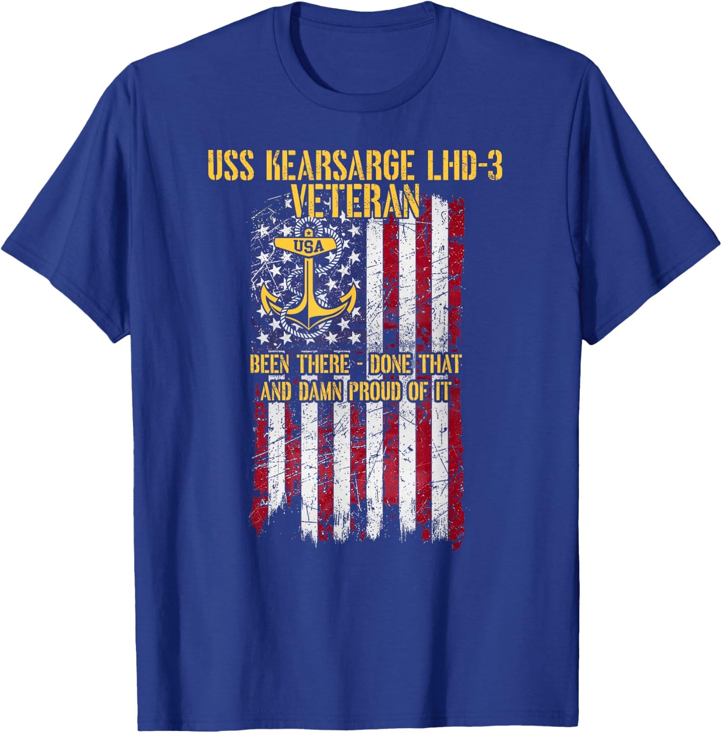 USS Kearsarge LHD-3 Amphibious Assault Ship Veteran T-Shirt - T-Shirt | Royal
