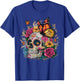 Sugar Skull Butterfly Day of Dead Halloween Dia De Muertos T-Shirt - T-Shirt | Royal