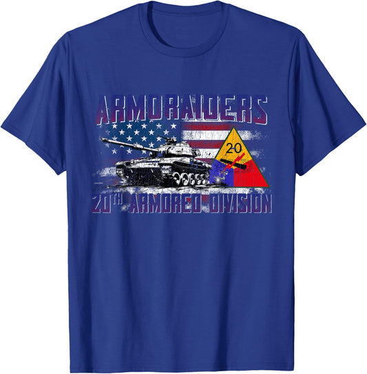 Veteran 20th Armored Division Armoraiders Vintage Gifts T-Shirt - T-Shirt | Royal