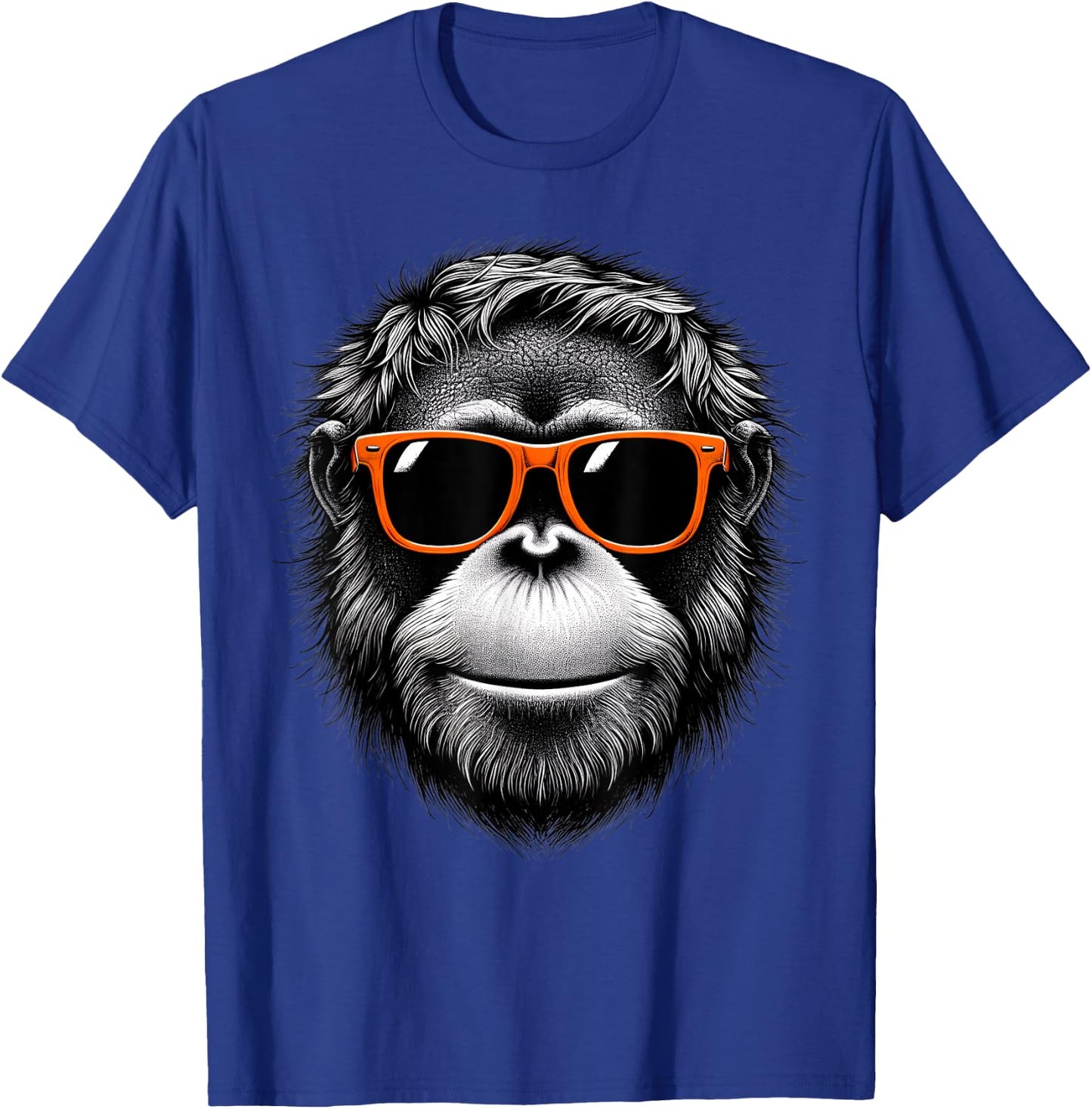 Cool Orangutan Wearing Sunglasses Graphic Art T-Shirt - T-Shirt | Royal