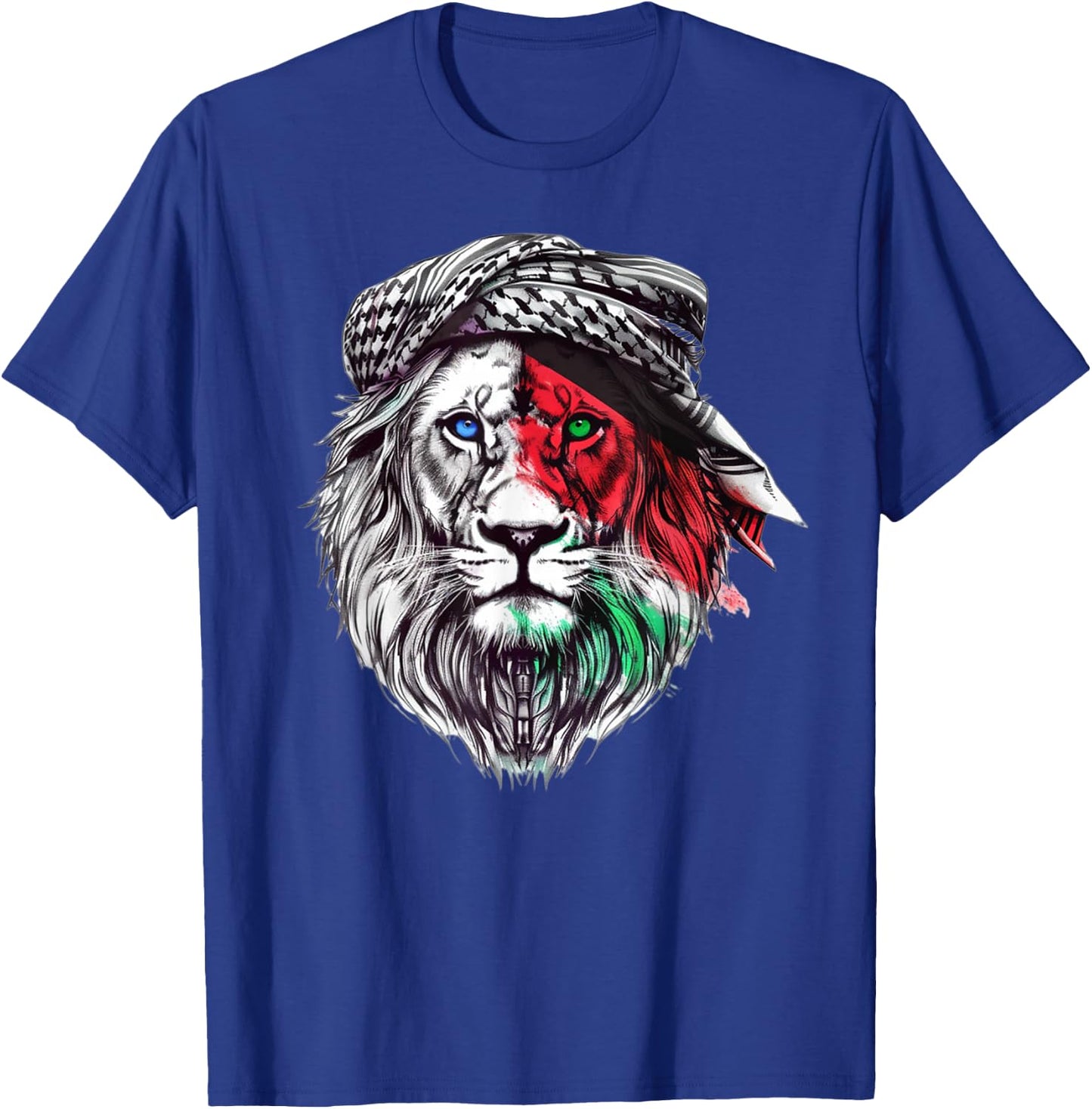 Palastine Time of Palestine: Lion keffiyeh T-Shirt - T-Shirt | Royal