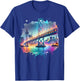 Oakland Town California Port Oakland Bay Bridge Watercolor T-Shirt - T-Shirt | Royal