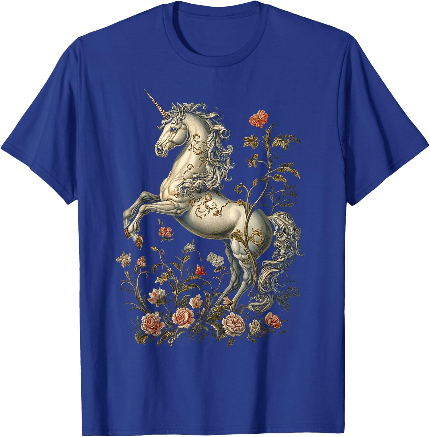 Unicorn Mythical Motif Fantasy Art Unicorn T-Shirt - T-Shirt | Royal