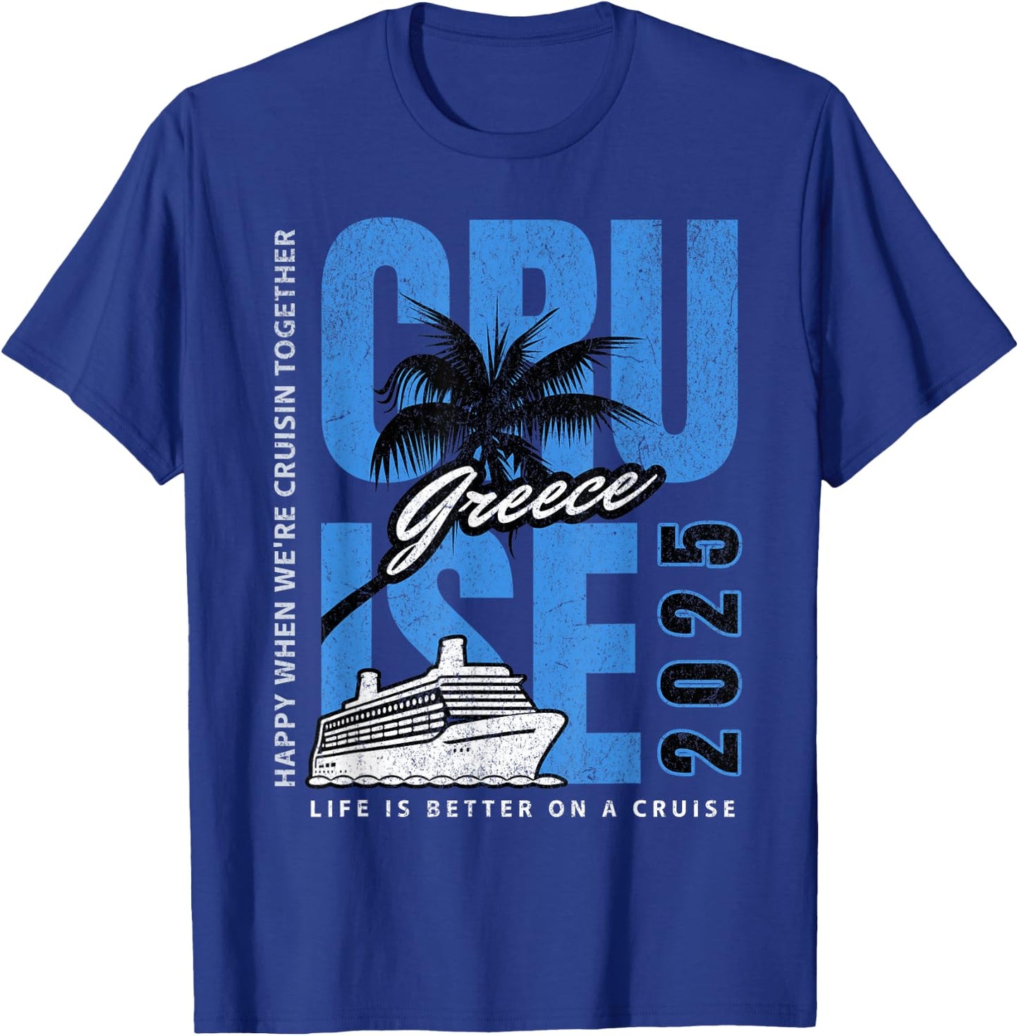 Greece Cruise 2025! Matching Greek Trip T-Shirt - T-Shirt | Royal