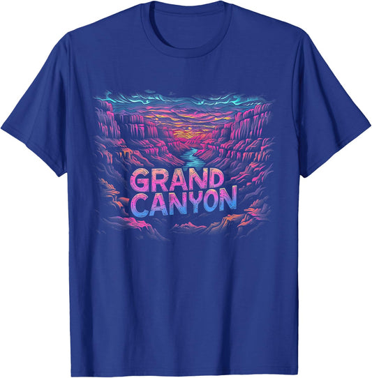 Grand Canyon - US National Park Vintage Men Women Kids Retro T-Shirt - T-Shirt | Royal