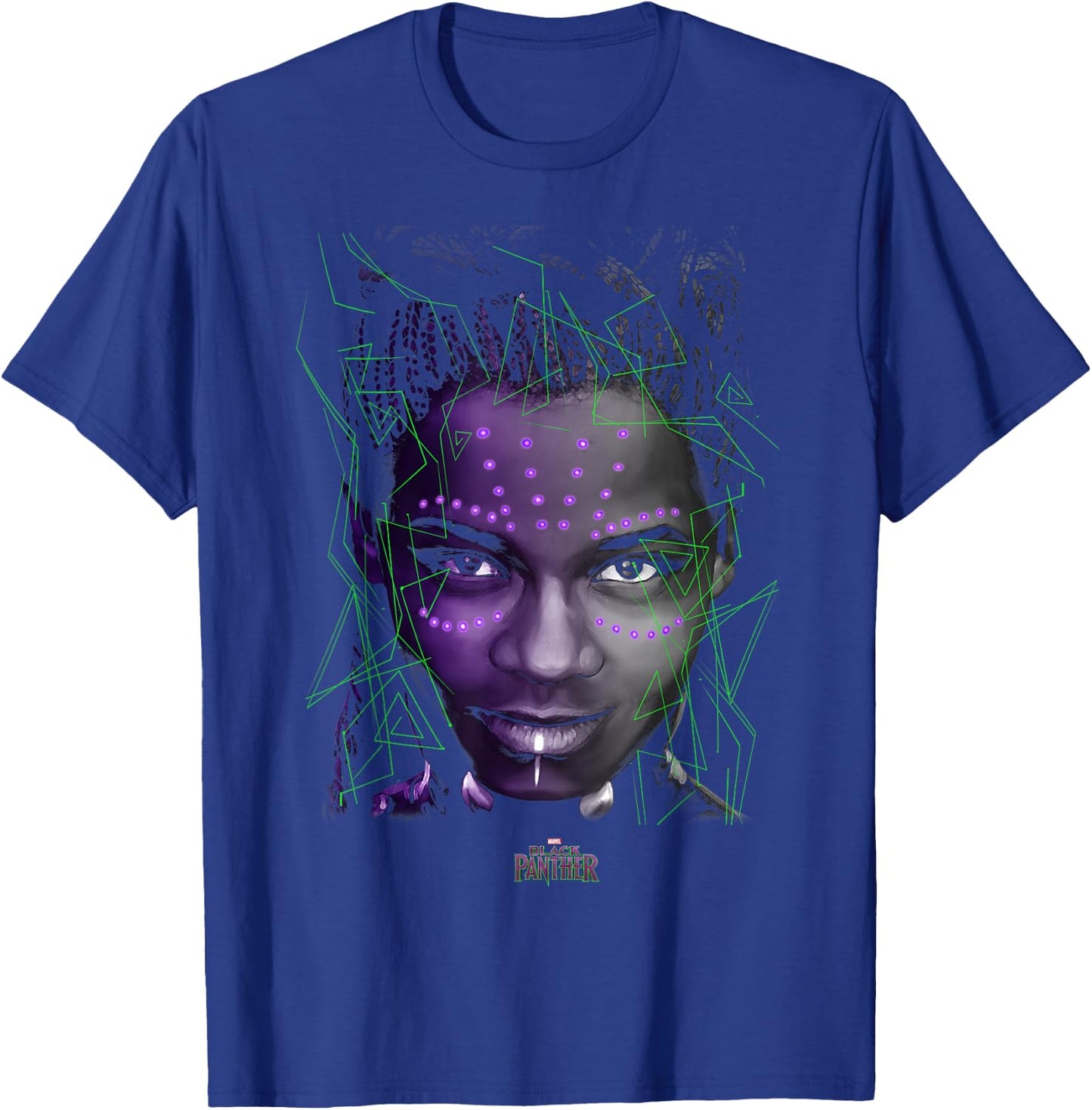 Marvel Black Panther Movie Shuri Neon Glow Graphic T-Shirt - T-Shirt | Royal