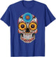 Sugar Skull Day of Dead Halloween Dia De Muertos T-Shirt - T-Shirt | Royal