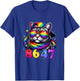 8647 Rainbow Cat Sunglasses Funny Pride Protest Graphic T-Shirt - T-Shirt | Royal