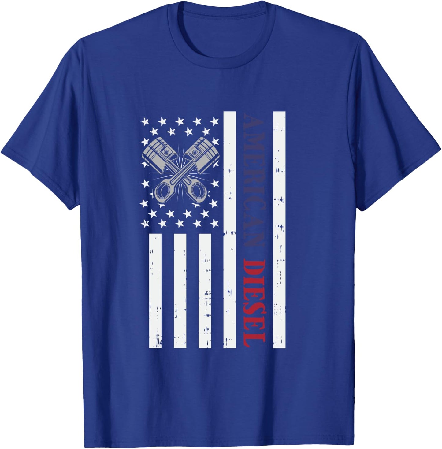 American Diesel Car Racing Motorsport Motocross Stock Car T-Shirt - T-Shirt | Royal