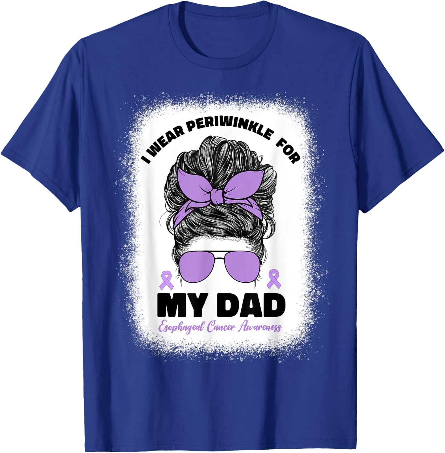 I Wear Periwinkle For My Dad Esophageal Cancer Awareness Dad T-Shirt - T-Shirt | Royal