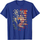 Patriotic Wolf American Flag USA Wolf Lover Vintage T-Shirt - T-Shirt | Royal