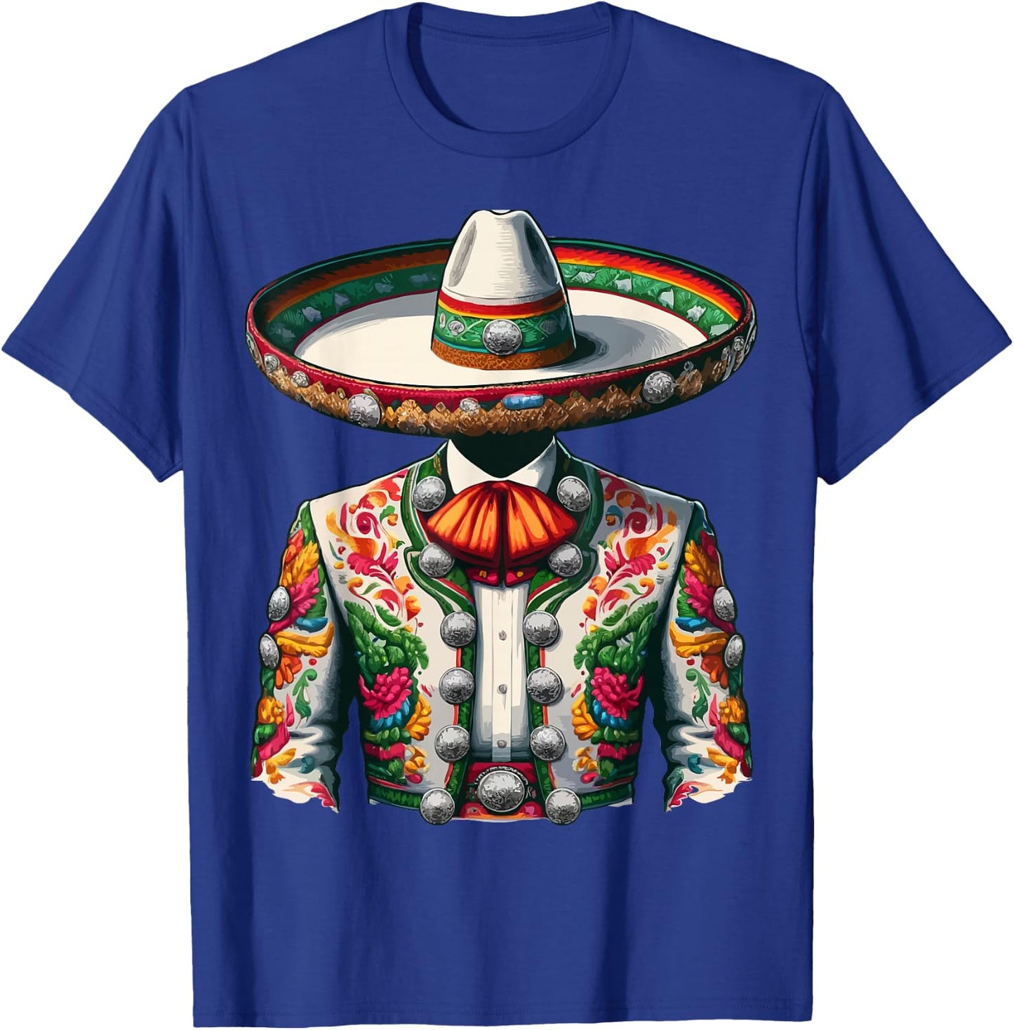 Vibrant Mexican Charro Suit Traditional Mariachi T-Shirt - T-Shirt | Royal