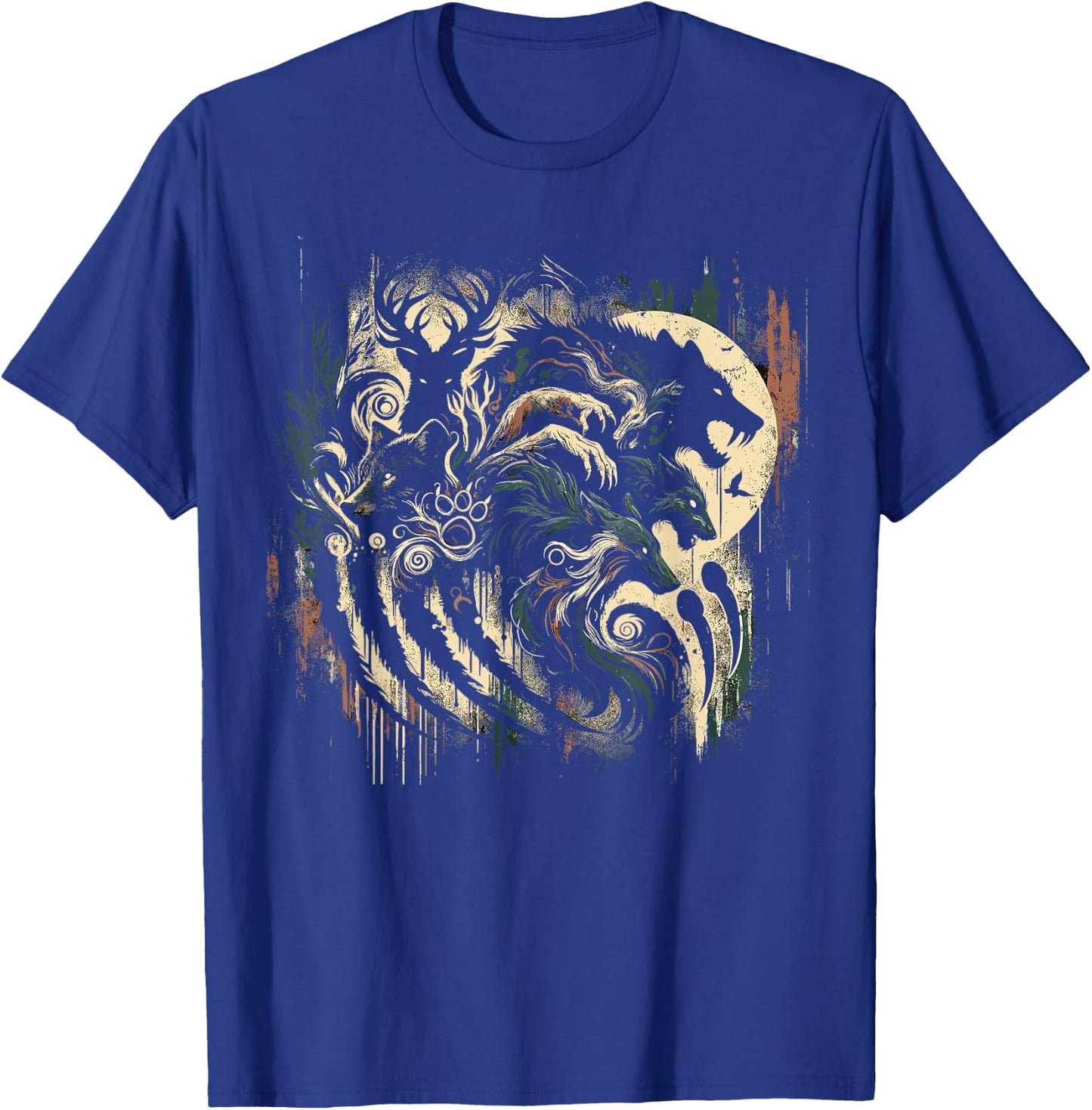 Therian Alpha Wolf Grunge Aesthetic Therianthropy T-Shirt - T-Shirt | Royal