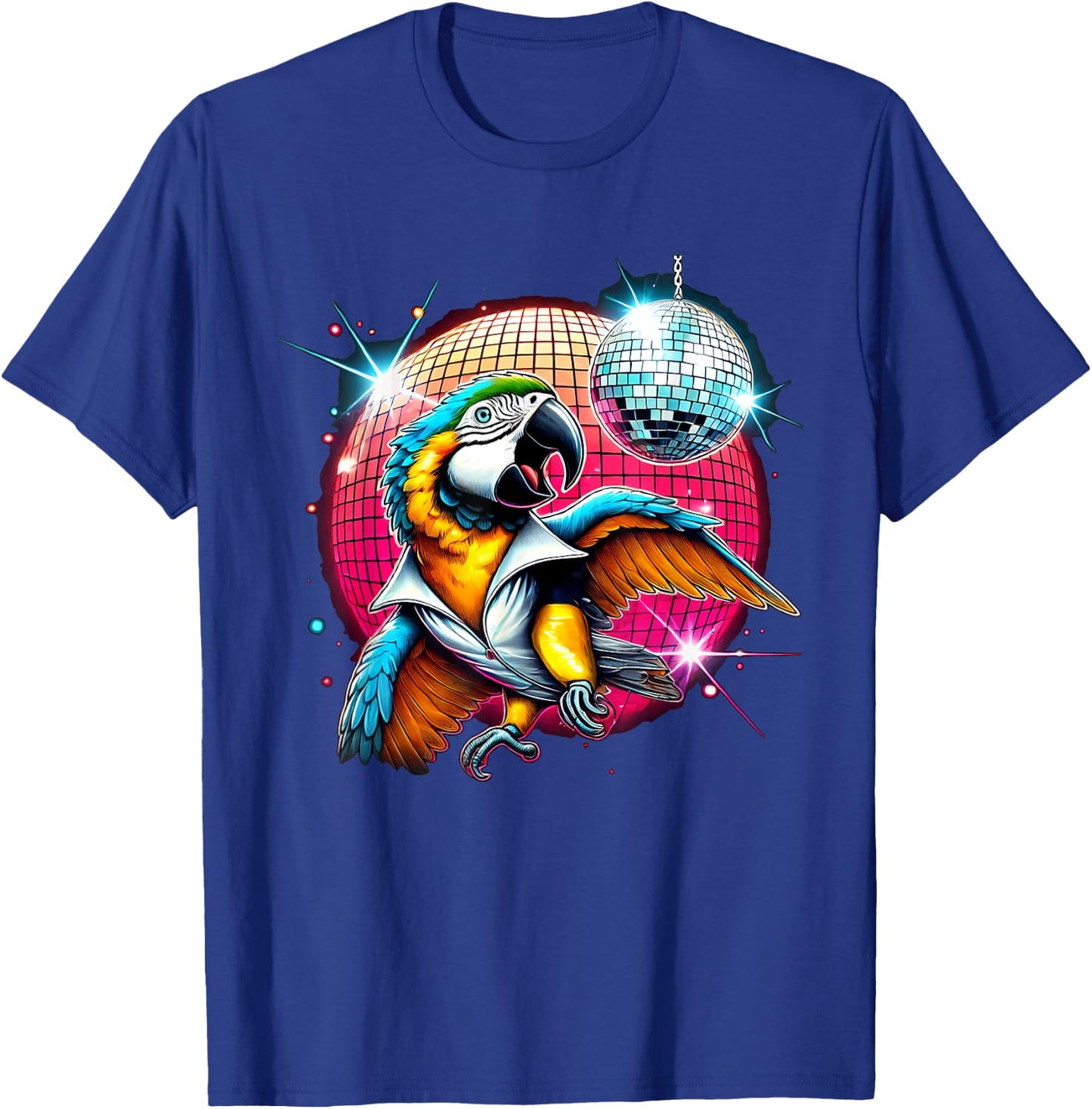 Aesthetic Macaw Disco T-Shirt - T-Shirt | Royal
