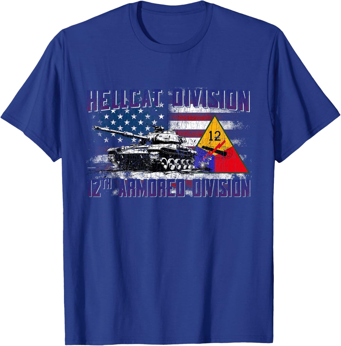 Veteran 12th Armored Division Vintage Gifts Women Girls Kids T-Shirt - T-Shirt | Royal
