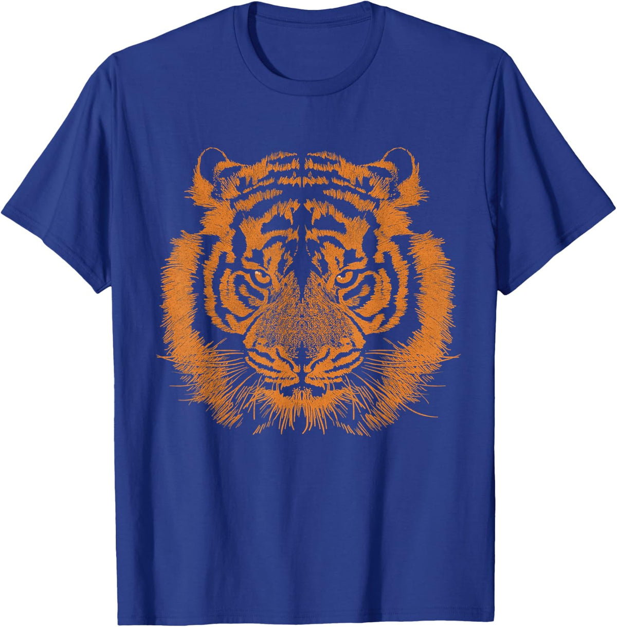 Vintage Tiger head Striped Women Animal cub lover T-Shirt - T-Shirt | Royal
