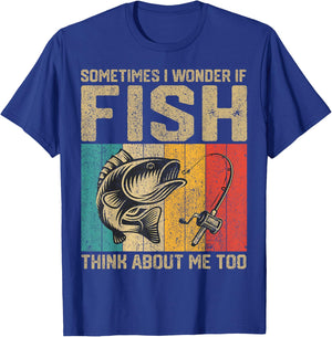 Funny Vintage Fishing Jokes Fisherman Bass Fish T-Shirt - T-Shirt | Royal