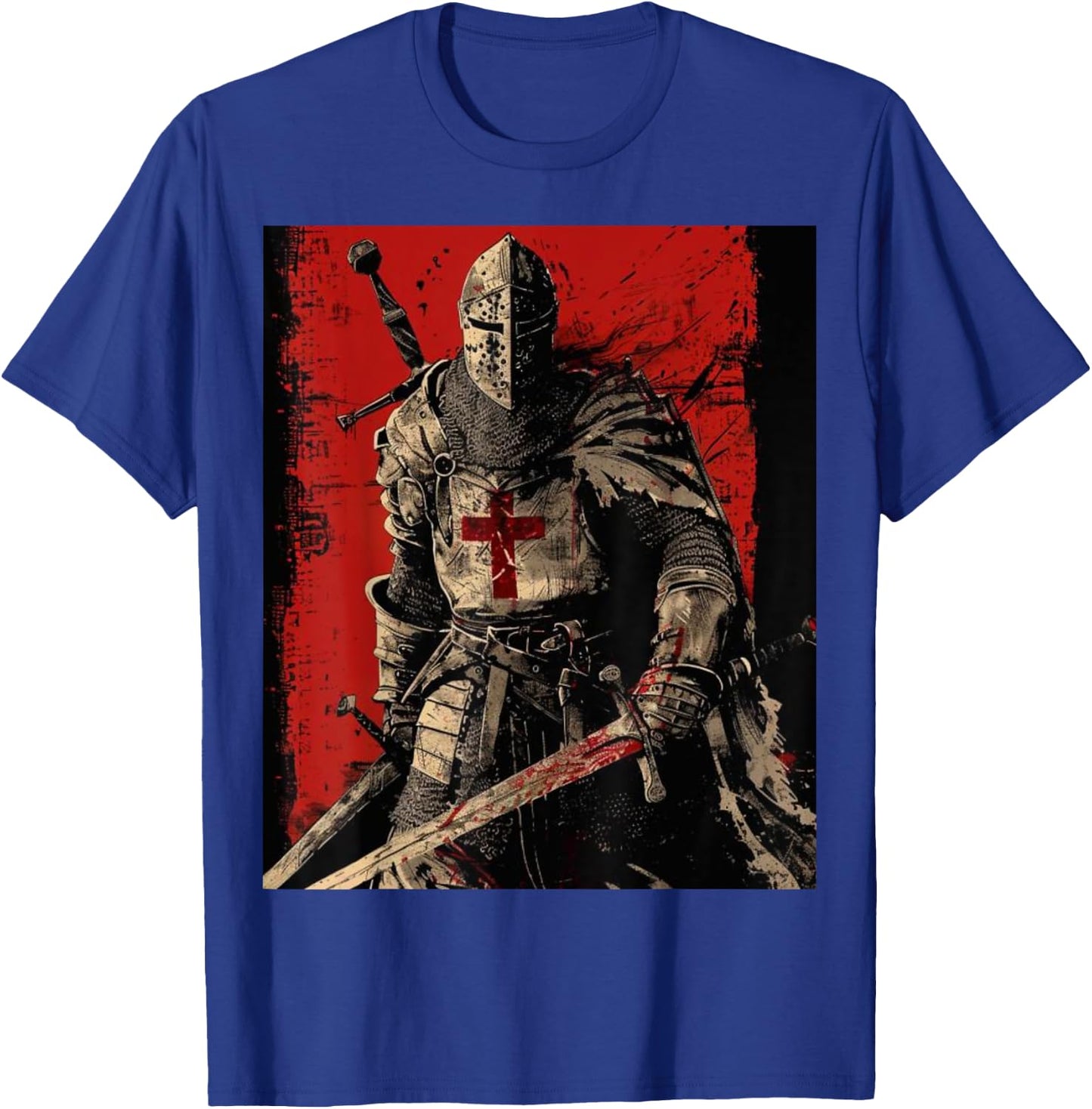 Knight Christian Templar Warrior Of God Crusader Gift T-Shirt - T-Shirt | Royal