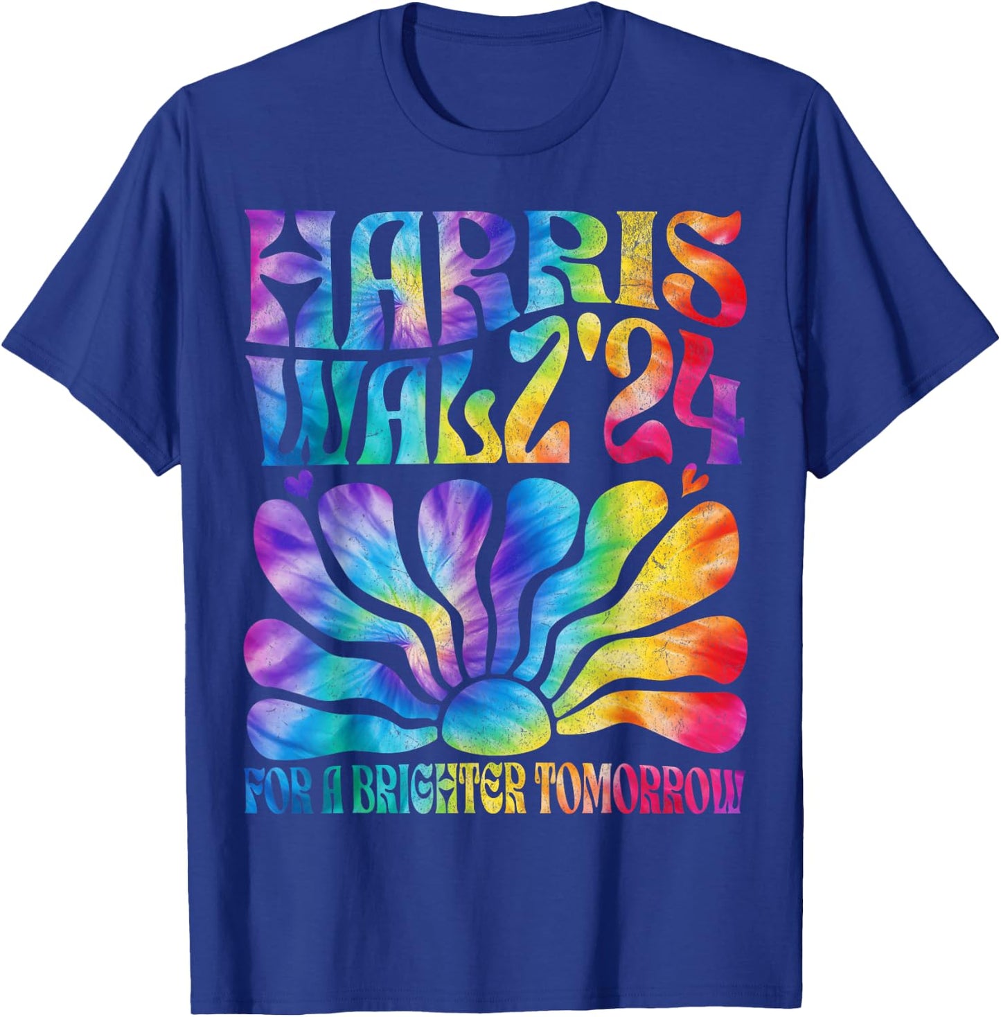 Tie dye Harris Waltz 2024 Election Kamala Harris Tim Waltz T-Shirt - T-Shirt | Royal
