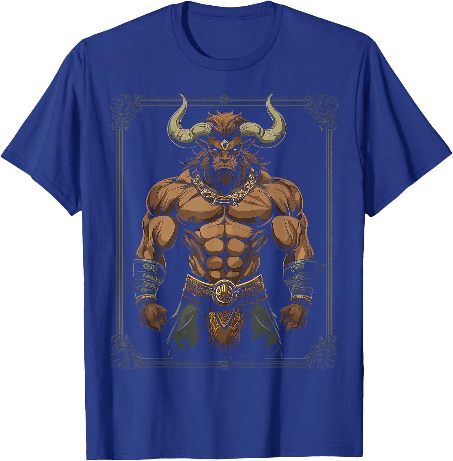 Minotaur Mythical Graphic Fantasy Art Minotaur T-Shirt - T-Shirt | Royal