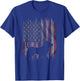 Vintage USA American Flag Love Pitbull Dog Silhouette T-Shirt - T-Shirt | Royal