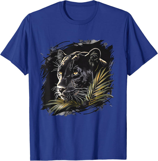 Panther Portrait Artwork Animal Print Drawing Panther Lover T-Shirt - T-Shirt | Royal