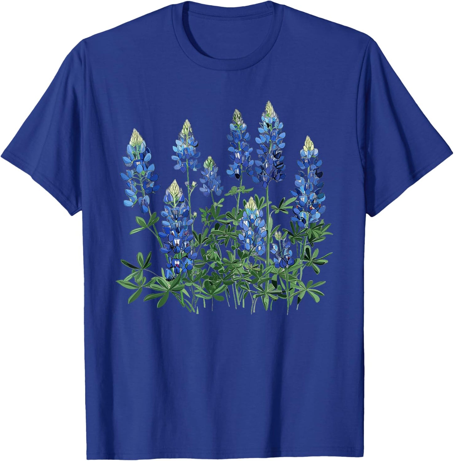Bluebonnet In The Field T-Shirt - T-Shirt | Royal