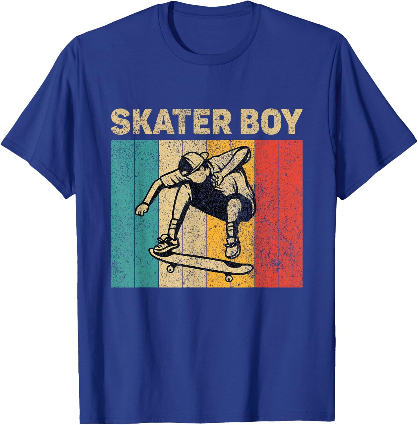 Skater Boy Funny Vintage Skateboarding Lovers Boys T-Shirt - T-Shirt | Royal